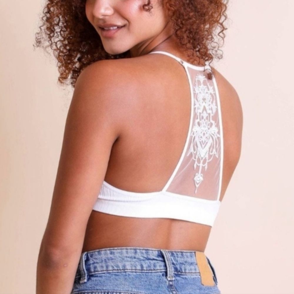 NEW TATTOO MESH RACERBACK BRALETTE SIZE XS - Picture 4 of 5
